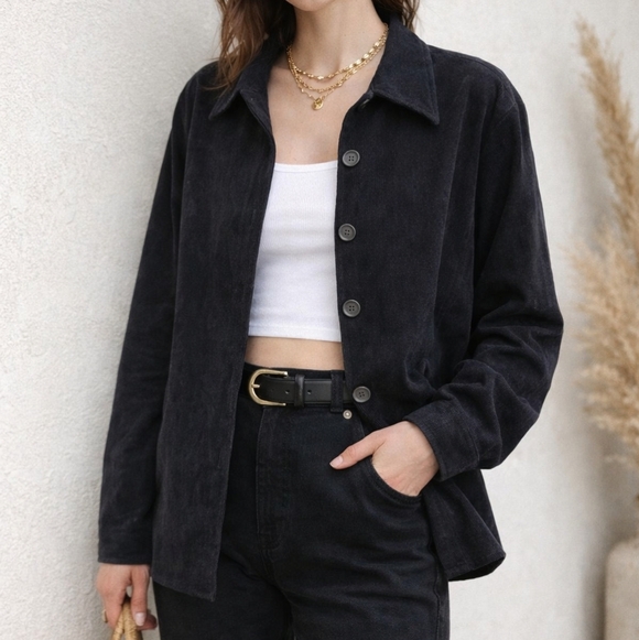 American Vintage Tops - East West Fashions Black Button Up